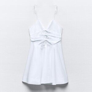 zara white mini dress